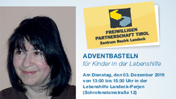 Flyer: Adventbasteln für Kinder in der Lebenshilfe