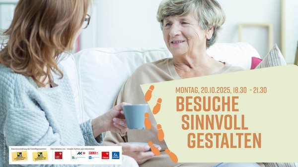 zu Bsuach gehn- Besuche sinnvoll gestalten Bei dieser Fortbildung lernt man mit einfachen Möglichkeiten den Besuchdienst zu gestalten.