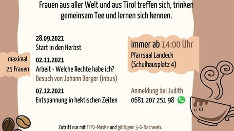 Findet jeweils ab 14.00 Uhr am 28.09., 02.11. und 07.11. statt