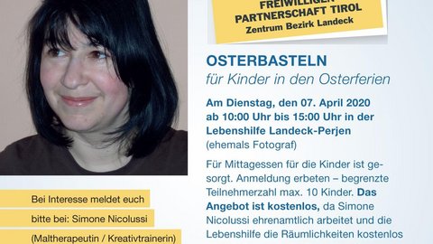 Flyer: Osterbasteln für Kinder in den Osterferien