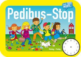 Schild vom Pedibus-Stop
